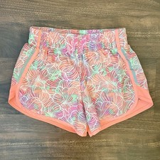 Athletic Works Colorful Lined Printed Active Running Shorts Girl s Large 10-12