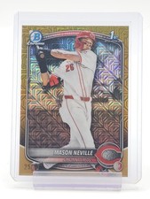 MASON NEVILLE 2025 BOWMAN CHROME GOLD MEGA MOJO 1ST ROOKIE /10 #BDC-109 Q4444