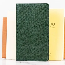 LOUIS VUITTON Taiga Agenda Horizontal Epicea Green R20428  W/Refills Vintage [S]