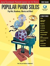 POPULAR PIANO SOLOS - FIRST GRADE: POP HITS, BROADWAY, By Hal Leonard Corp. VG