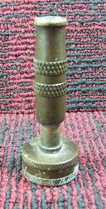 Vintage brass hose nozzle twist style Nelson works great 2-5/8 to 3-1/8 tall