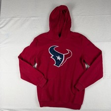 NFL Team Apparel Houston Texans Youth XL 18 Red Pullover Hoodie Embroidered Logo