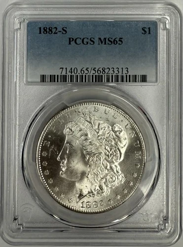 1882 S Morgan Silver Dollar $1 PCGS MS65 ‼️SUPURB EYE APPEAL ON THIS GEM‼️