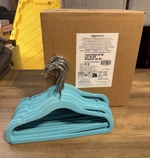Amazon Basics Blue Kids/Baby Velvet Hangers 65 in total NEW