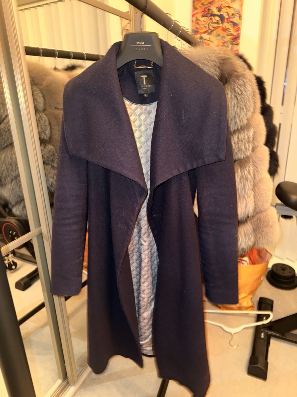 Ted Baker Women's Coat Size 4/6 UK - XS Navy - RRP £270