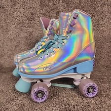 Roller Derby Girls Pixie Holographic Roller Skates with Adjustable Sizing 3-6Y 