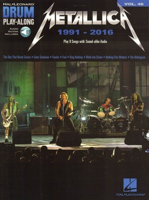 Metallica 1991-2016 Drum Drums Play-Along Noten Schlagzeug mit Download Code