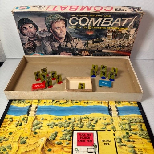 Vintage Combat! Board Game Ideal 1963 ABC TV Show Fighting Infantry Complete