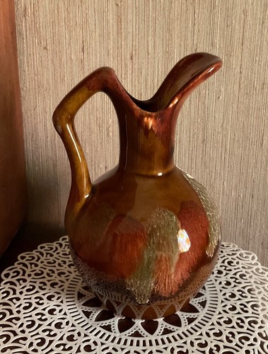 Vintage Dryden Arkansas Pottery Ozark Frontier Pitcher Vase Glazed 6” - Picture 4 of 13