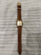 Bulova Men’s 1941 Tank Style Wristwatch 10K Runs Well In Original Box