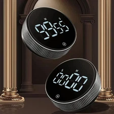 Digital Kitchen Timer Magnetic Rotary Mechanical for Cooking & Shower Stopwatch