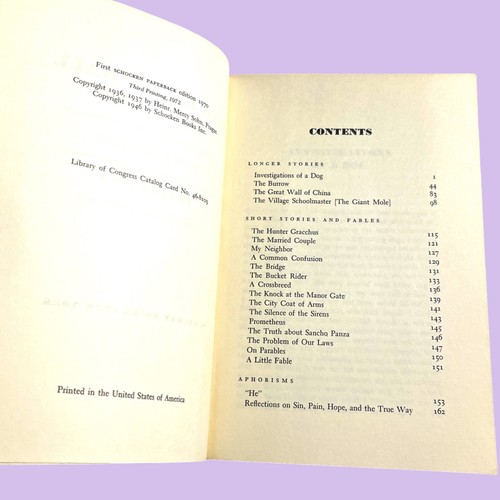 Franz Kafka - Die Chinesische Mauer: Geschichten & Reflexionen (1972) PB siehe Fotos - Bild 2 von 4