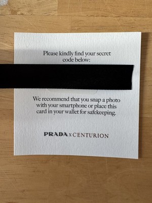 Prada x Centurion 2.0 Black AMEX Wearable Wrap Bracelet - verified