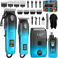 Professional Hair Clippers for Men, 4-Piece Grooming Kit, Cordless Hair Clippers