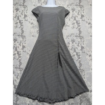 Max Studio Black White Stripe Fit Flare Midi Dress Size M NWT NEW