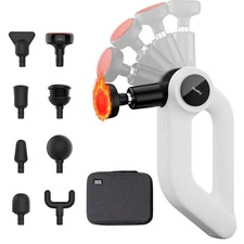 Deep Tissue Massage Gun with Heat, 12mm Amplitude Percussion Massager for Ath...