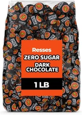Reese's Zero Sugar Dark Chocolate Peanut Butter Miniatures Cups, 1 lb Bag