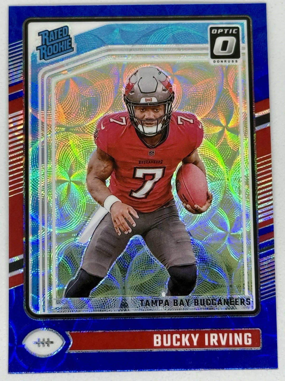 2024 Panini Donruss Optic - Rated Rookie Bucky Irving #216 Blue Scope Prizm (RC)