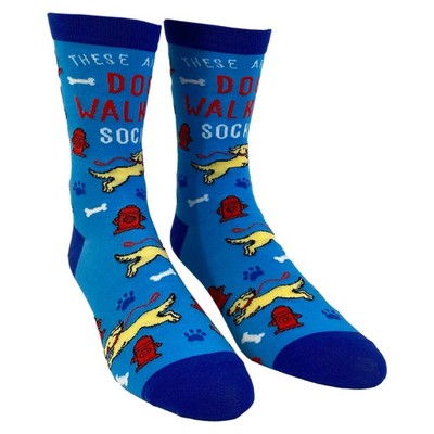 Women's These Are My Dog Walking Socks Funny Pet Puppy Animal Lover Graphic