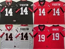 Brock Bowers #19 Gunner Stockton #14 Georgia Bulldogs Stitched Jersey