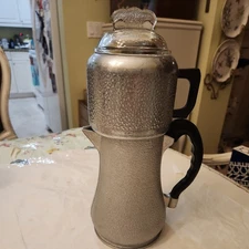 Guardian Service Hammered Aluminum Stovetop Coffee Pot Percolator 8 Cup Vintage