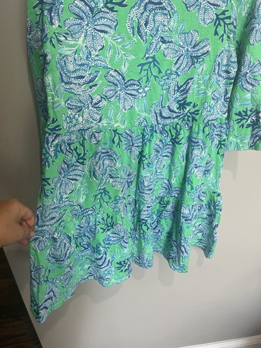 Lilly Pulitzer Girls Mylah Dress Size Tropical Green Blue Size L 8-10 y.o New - Picture 4 of 5