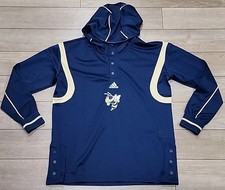  65 Adidas Mens Small Georgia Tech Long Sleeve Hoodie Shooter Shirt HN7661