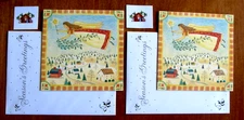 Buy One Get One Free Christmas Greeting Card, Env & Seal -Angel Flying Over Town