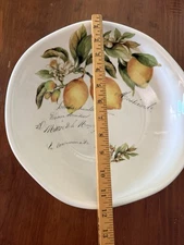 vintage effetti d’ Arte Lemon 12 inch  serving bowl Handmade italy EC