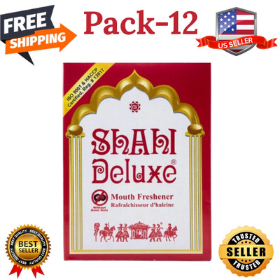 12 Boxes 288 Pouches Shahi Deluxe Mouth Freshner Shipped From USA Export Quality