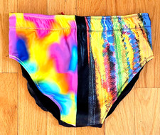Pro Wrestling Trunks Unique Prints W. Center Stripe & Black Back Sz. 40-42 XL