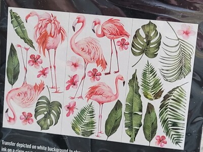 re design Decor Transfers ''Flamingo Pink'' 15,2 x 30,5 cm / 3 tlg. - NEU!