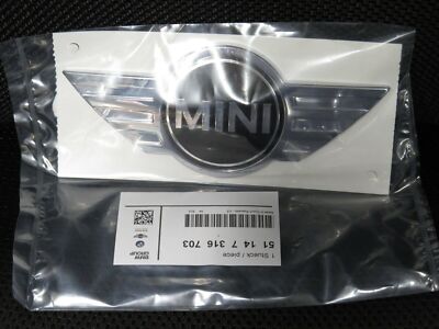 OEM MINI Cooper 2014-2018 F55 F56 F57 MINI Wings Logo Front Emblem 51147316703