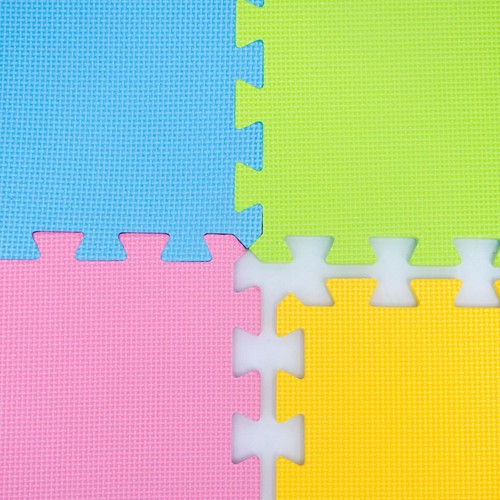 LittleTom Baby Puzzlematte Ab Null Kinder Spielmatte Krabbelmatte Pastell Uni - Bild 7 von 8