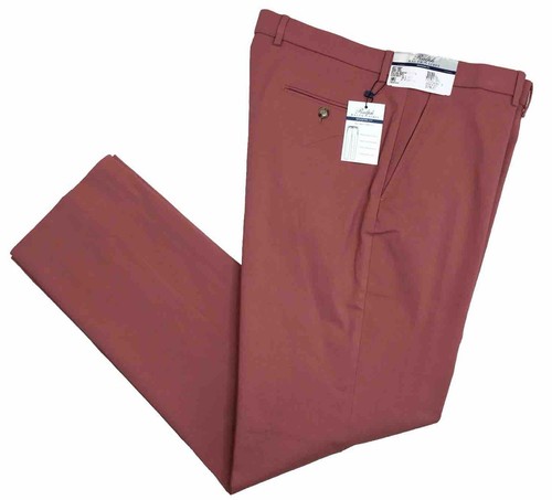 Pantalones para hombre Ralph Lauren de ajuste moderno 38 x 32 rojo claro NUEVOS elásticos delanteros planos - Imagen 7 de 7