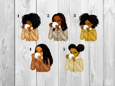 Fall Tea/Coffee Sipping Girl Planner Stickers- Perfect For Any Planner, Journal