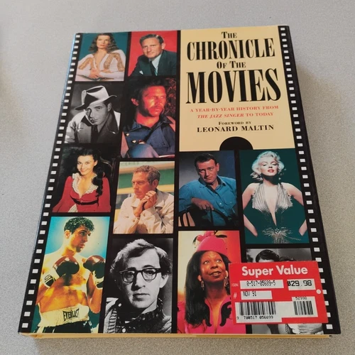 The Chronicle of the Movies Foreward by Leonard Maltin (1991, HC/DJ, GOOD)