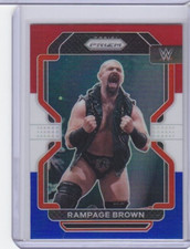 RAMPAGE BROWN  ( RED WHITE BLUE PRIZM Card #109 ) 2022 WWE Panini Prizm