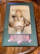 Golfer Gift,THE DUFFER'S BALL SERIES “GUARDIAN OF THE GRAPES” WINE BOTTLE TOPPER