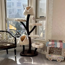 6-Tier Large Cat Tree Tower for Indoor Cats Condo Scratching Post Pet Play House