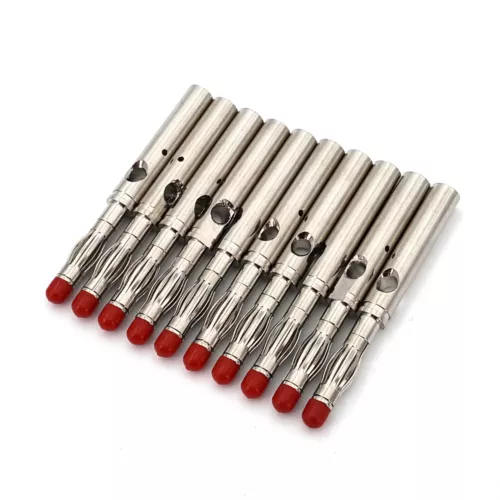 20x ummantelte voll isolierte Sicherheit 4 mm Stecker stapelbare Bananenstecker Steckverbinder USA - Bild 15 von 22