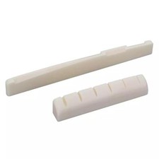 6 String Acoustic Guitar Bone Bridge Saddle Nut Natural Cattle Bone 43mm 72mm