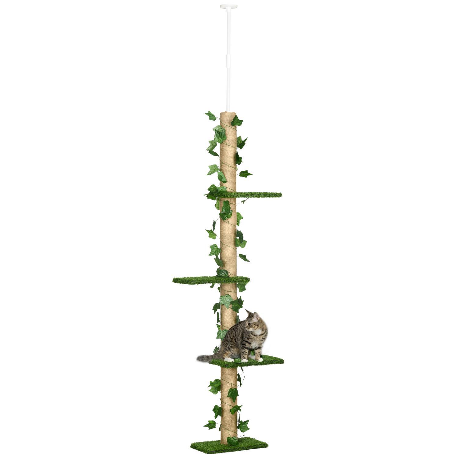 Recensione AllMyPets Tiragraffi a Soffitto 202-242 cm Verde