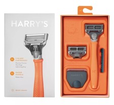 Harry's Men's Razor Blades Count Refills  Handle Travel Cover German blades,