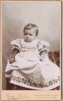 adorable infant dresses 1881 Dresden CDV Baby Embroidered Dress Neuhaldensleben Germany Due to the light difference Baby Girls 3pc Costume Bee