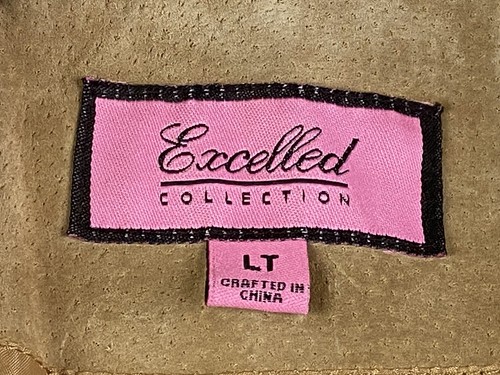 Excelled Collection Women Size LT Large/Tall Jacket Coat Suede Leather Brown EXC - Picture 5 of 7