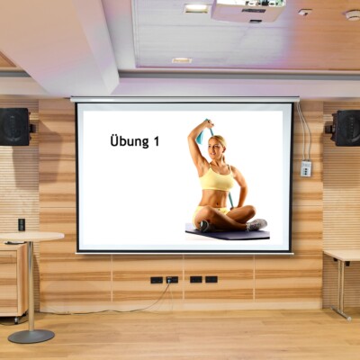 Rollmaxxx Rolloleinwand 120x120 Cm 4:3 – Projektionsleinwand Für Beamer, Wandelbar Zu 16:9 Oder 1:1