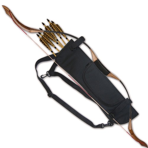 CAROL ARCHERY NYLON FABRIC 21" BACK / SIDE BOW HOLDER ARROW QUIVERS