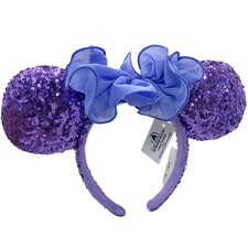Minnie Sequin Ears Headband Collection Purple Hydrangea Blue Iris Disney Parks