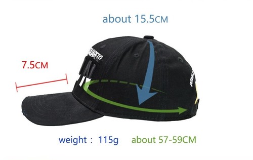 Dsquared2 Icon Cap Patch Logo Baseball Cap Baseball HatBlack and white adjustabl - Picture 6 of 6